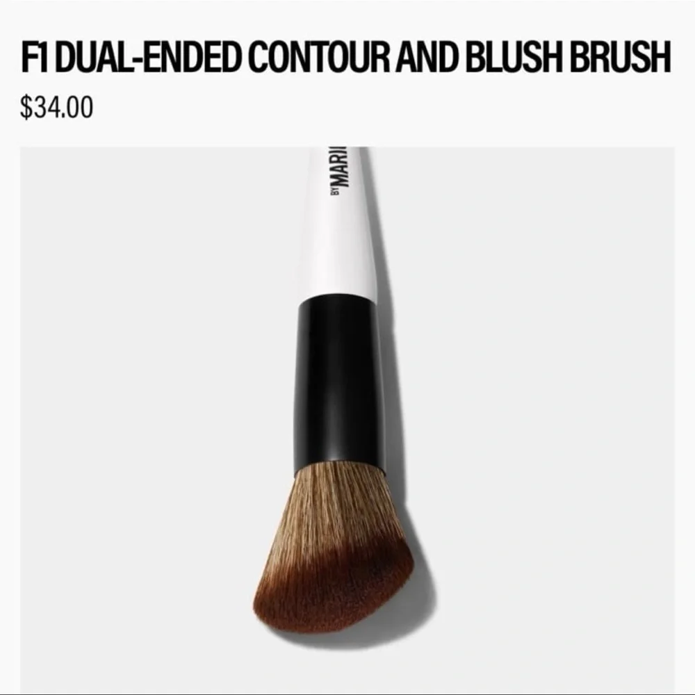 MAKEUP by MARIO F1 F1 DUAL-ENDED CONTOUR AND BLUSH BRUSH    ~NEW~